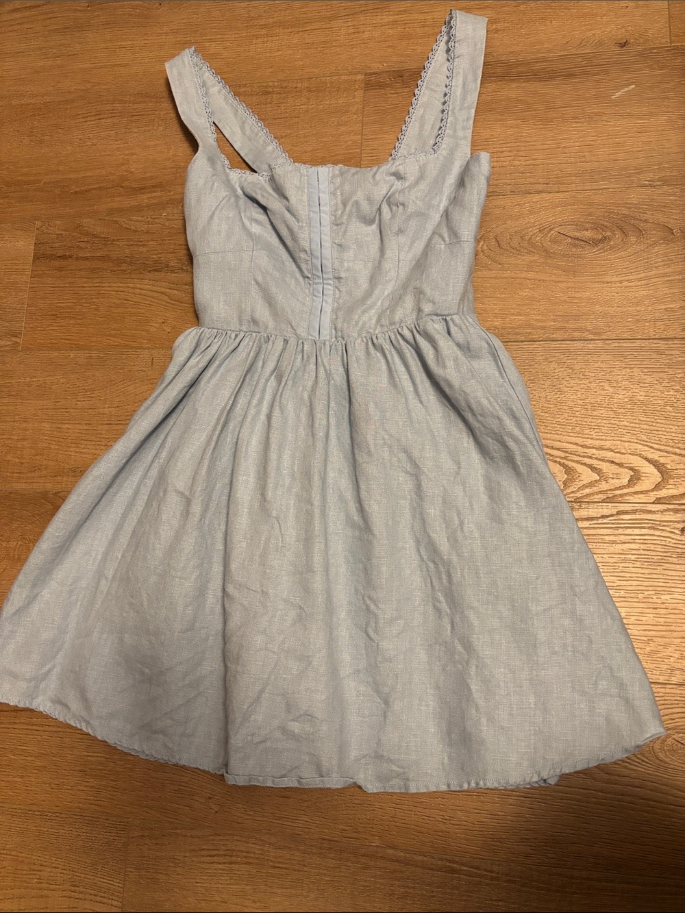 Reformation Linen Dress Blue